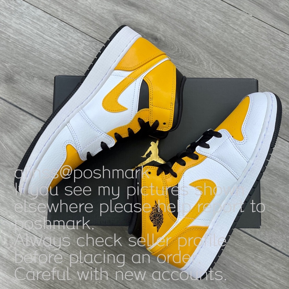 💛Air Jordan 1 Mid University Gold💛 - Picture 8 of 8
